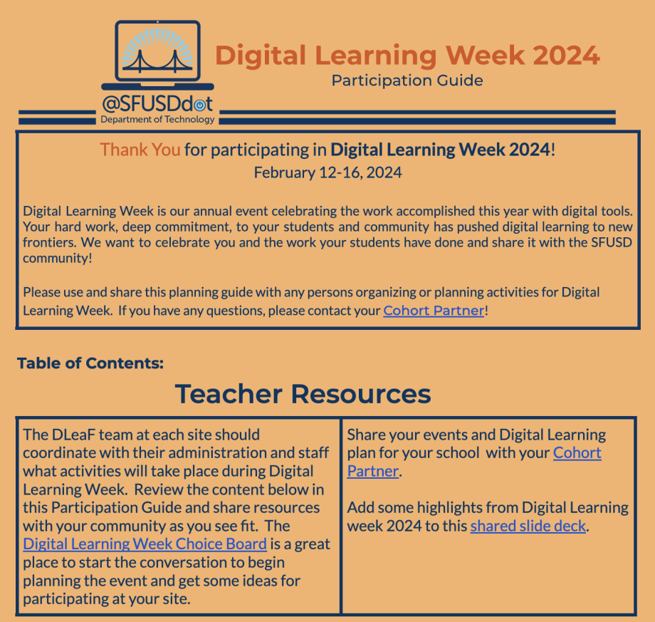 Digital Learning Month February 2024 SFUSD